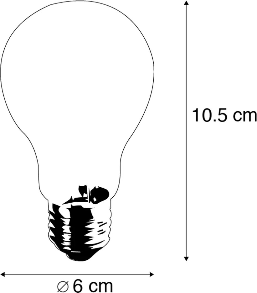 Zestaw 3 żarówek LED E27 z żarnikiem spiralnym A60 przezroczyste 3W 210lm 2200K