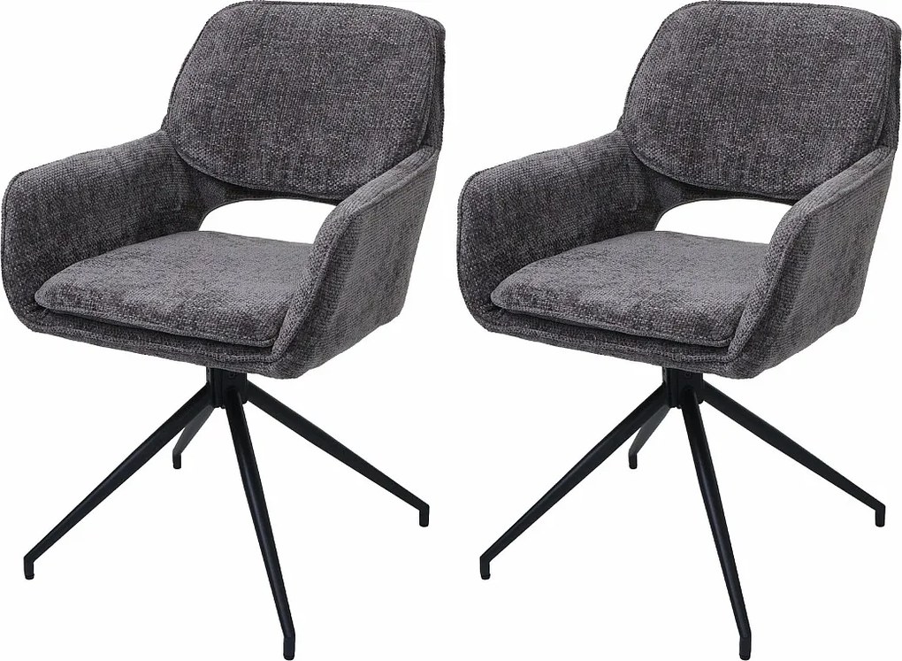 Krzesło do jadalni MCW-N74 (zestaw 2 sztuk),  ciemnoszary