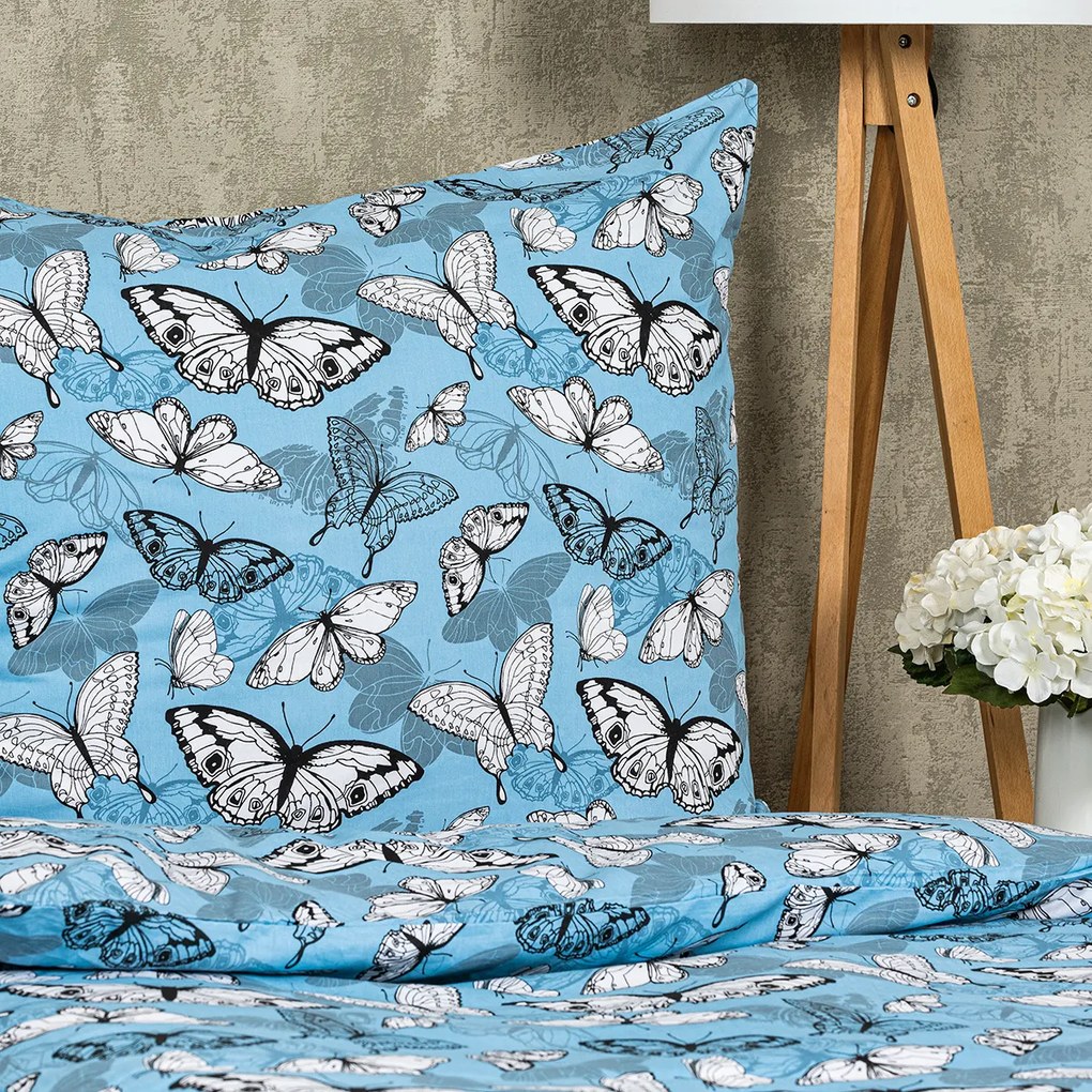 4Home Pościel bawełniana Butterflies, 220 x 200 cm, 2 szt. 70 x 90 cm
