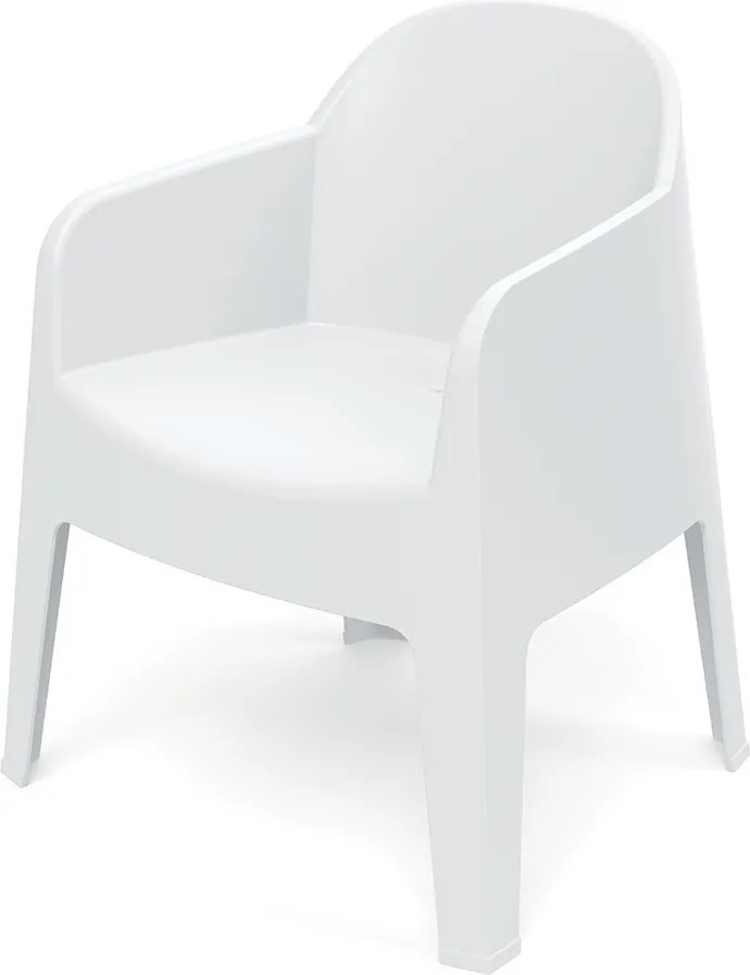 Plastikowe krzesło do ogrodu Milane, z podłokietnikami