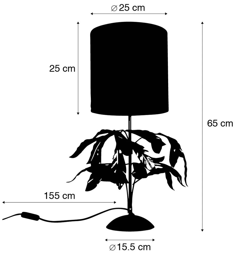 Stylowa lampa stołowa antyczne złoto z zielonym abażurem - Linden