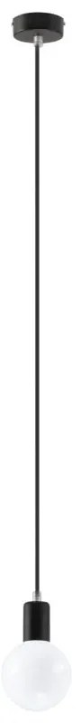 Czarna lampa wisząca Sollux Bombilla