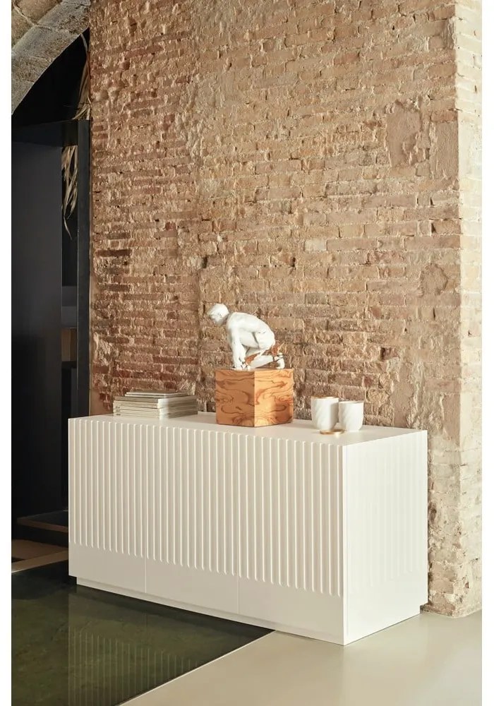 Biały niski kredens Teulat Doric, szer. 150 cm