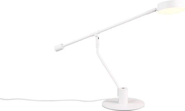 Lampa stołowa LED z elastyczną konstrukcją w matowym białym kolorze (wysokość 64 cm) Manduro – Trio