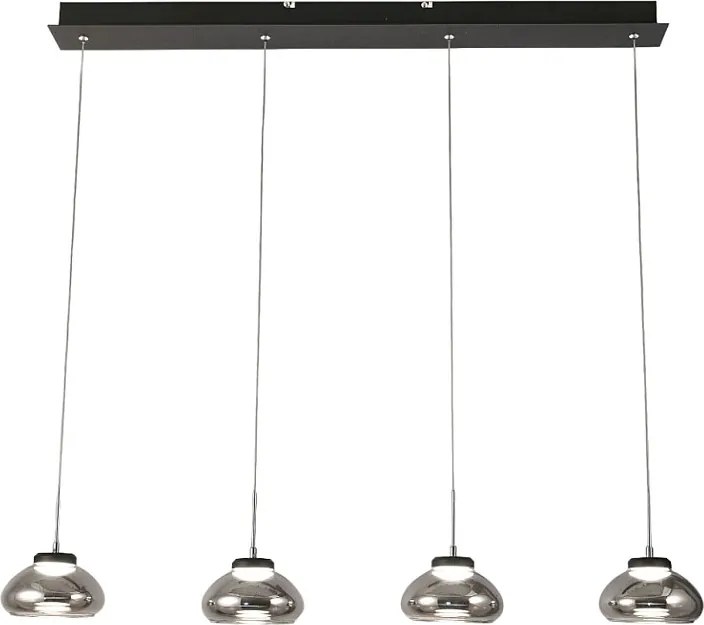 Arabella - Lampa wisząca Fabas Luce 4-punktowa - 32W LED - Nowoczesny design w kolorze przydymionym
