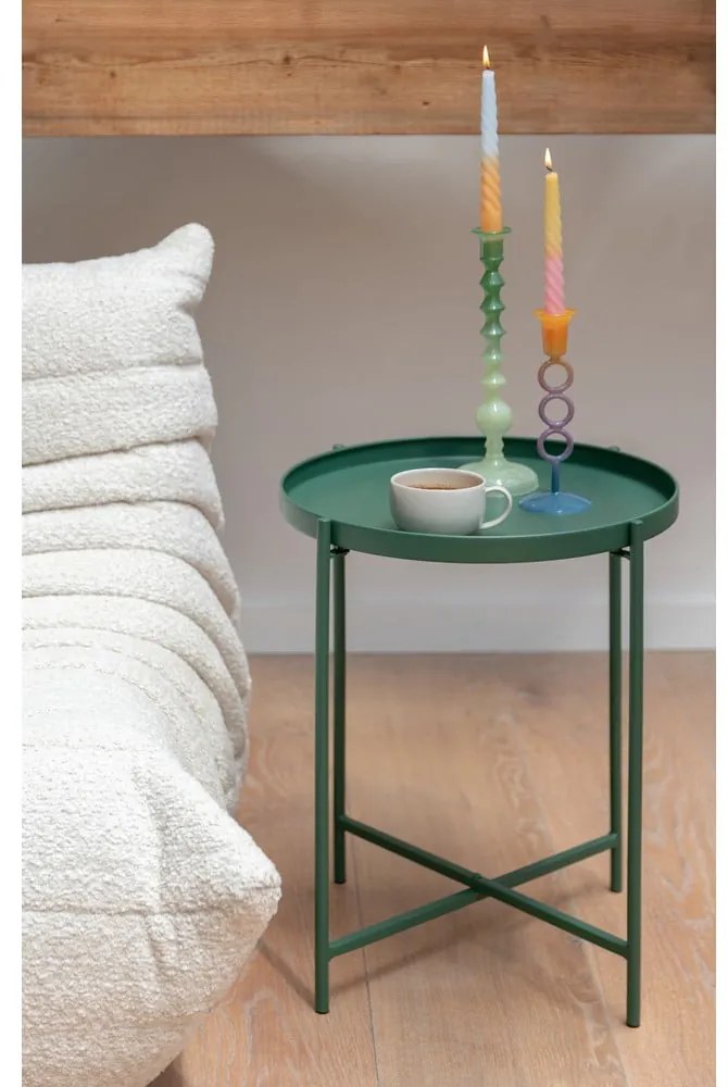 Metalowy okrągły stolik ø 40 cm Meseta – Leitmotiv