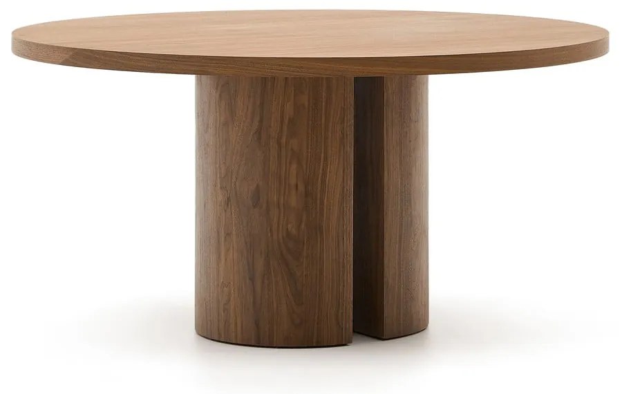 Okrągły stół z blatem w dekorze orzecha ø 150 cm Nealy – Kave Home