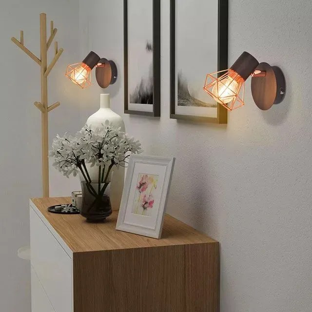 Miedziane kinkiety LED 2 sztuki loft W1-G72