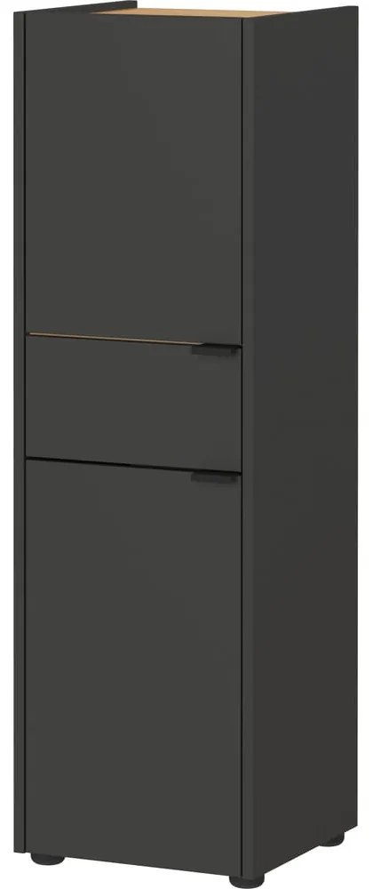 Antracytowa wysoka szafka łazienkowa 34x111 cm Forano – Germania