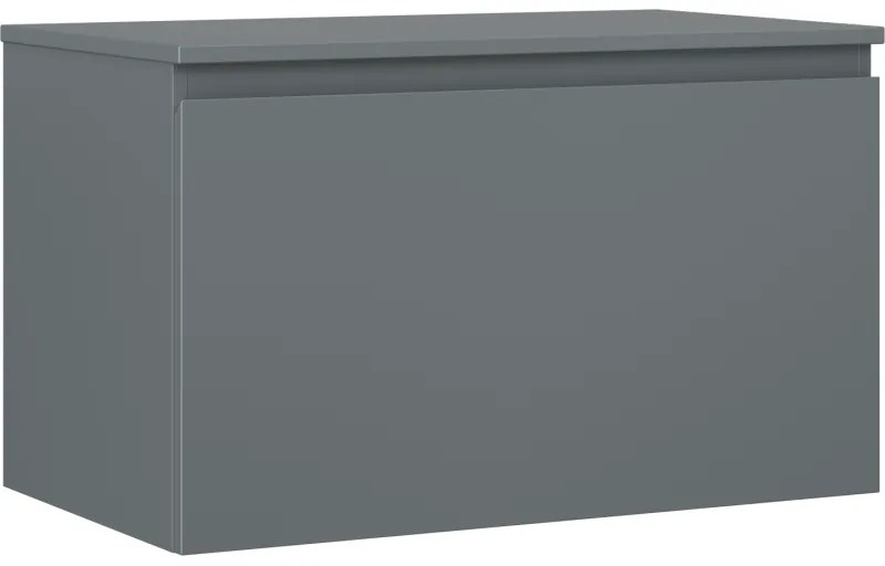 Mexen Orio szafka łazienkowa podumywalkowa 80 cm z blatem, 1 szuflada, grafit mat - 91A10-08047-1-BFC66