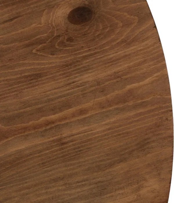 Stół Okrągły LINO 100 cm Dąb Rustykalny/Czarny Nowoczesny Loft