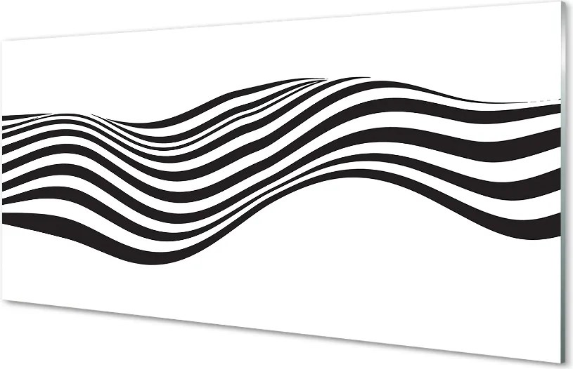 Panel szklany do Kuchni Falujący Wzór Zebry