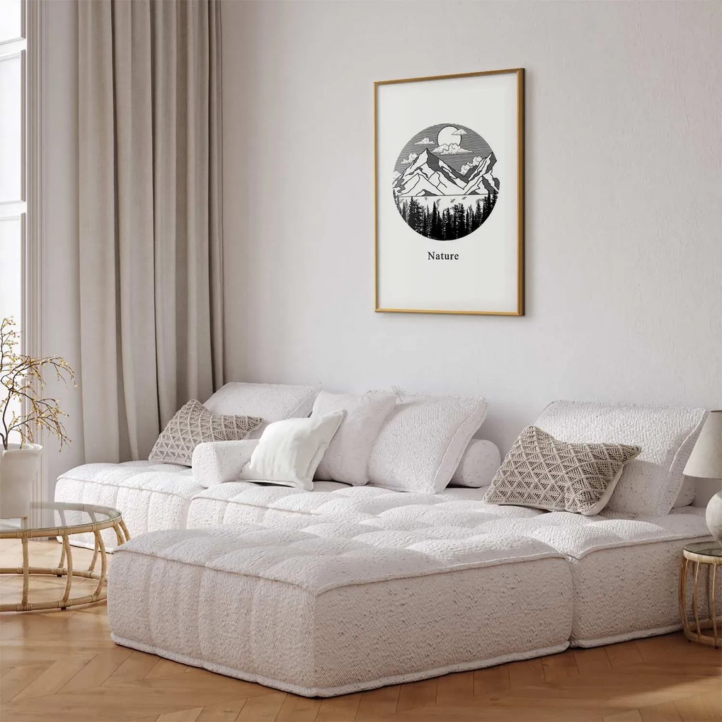 Plakat Zaginiona kraina 21x30 cm z ramą złotą bez marginesu ARTGEIST B
