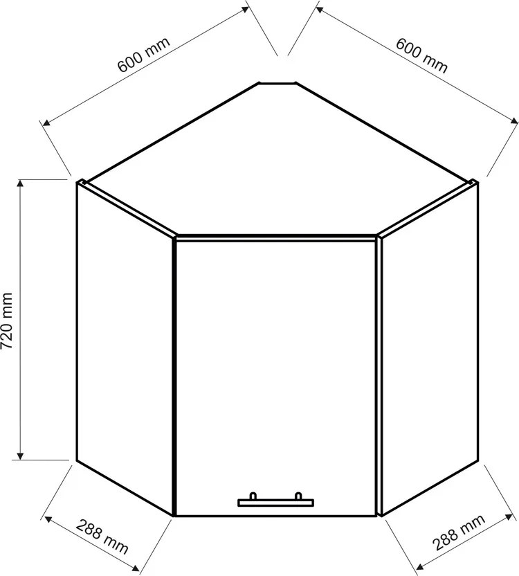 Górna szafka kuchenna narożna - Lorina 32X