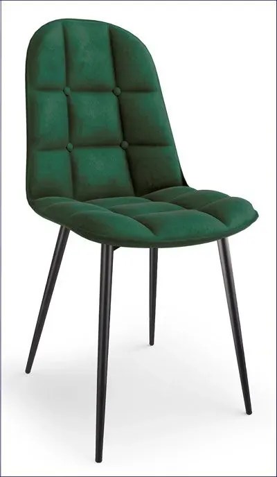 Zielone stylowe tapicerowane krzesło pikowane N9-E99