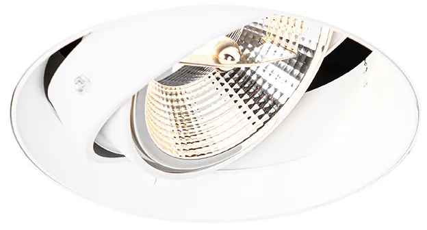 Nowoczesny reflektor wnękowy biały GU10 AR111 okrągły bez obramowania - Oneon