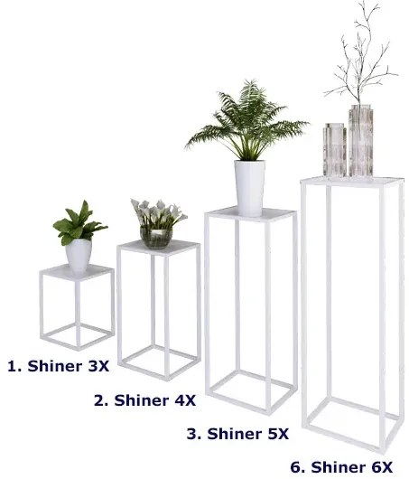 Biały skandynawski stojak na kwiaty B3-W34