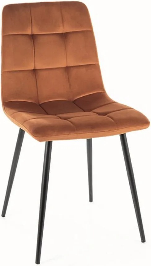 Krzesło tapicerowane MILA VELVET cynamonowe