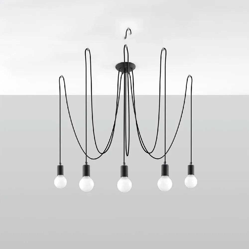 Czarna lampa wisząca 300x300 cm Spider – Nice Lamps