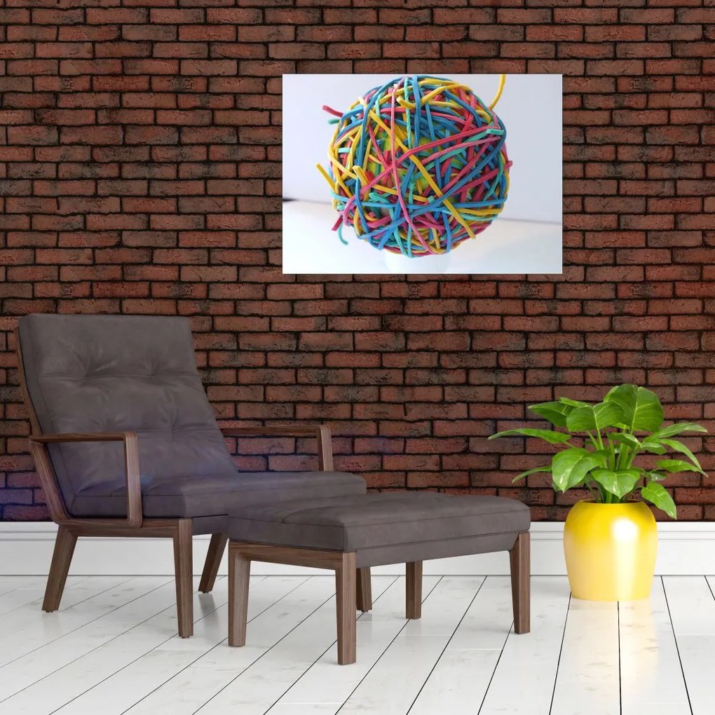 Obraz na szkle - gumki (70x50 cm)