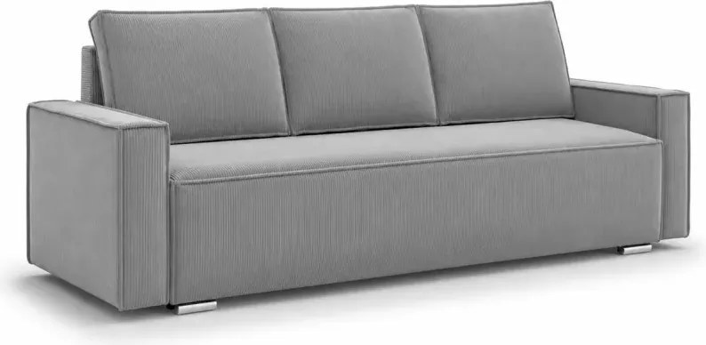 Kanapa Natan rozkładana z funkcją spania i pojemnikiem na pościel – nowoczesna sofa sztruksowa