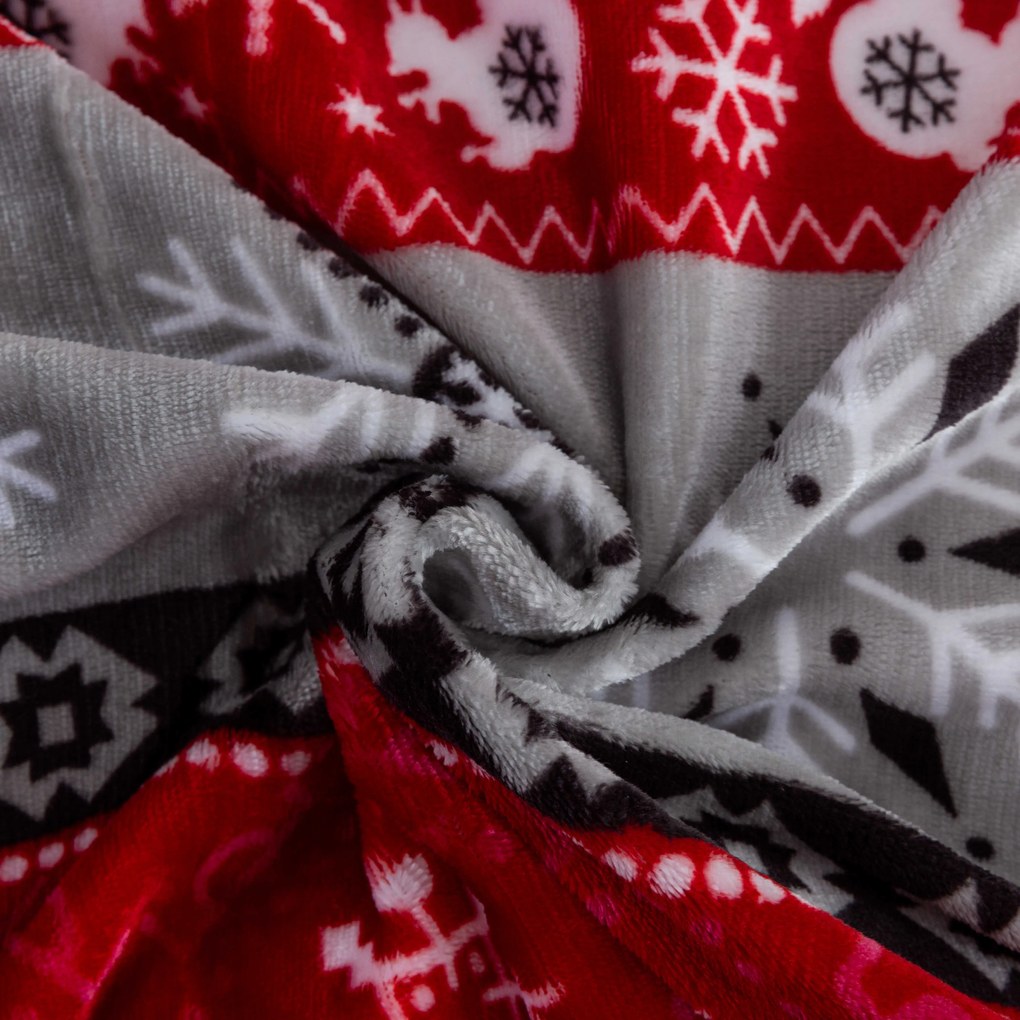 PrzytulneMieszkanie.pl PrzytulneMieszkanie.pl Pościel z mikropluszu SNOWY FOREST szara Rozmiar pościeli: 70 x 90 cm | 140 x 200 cm