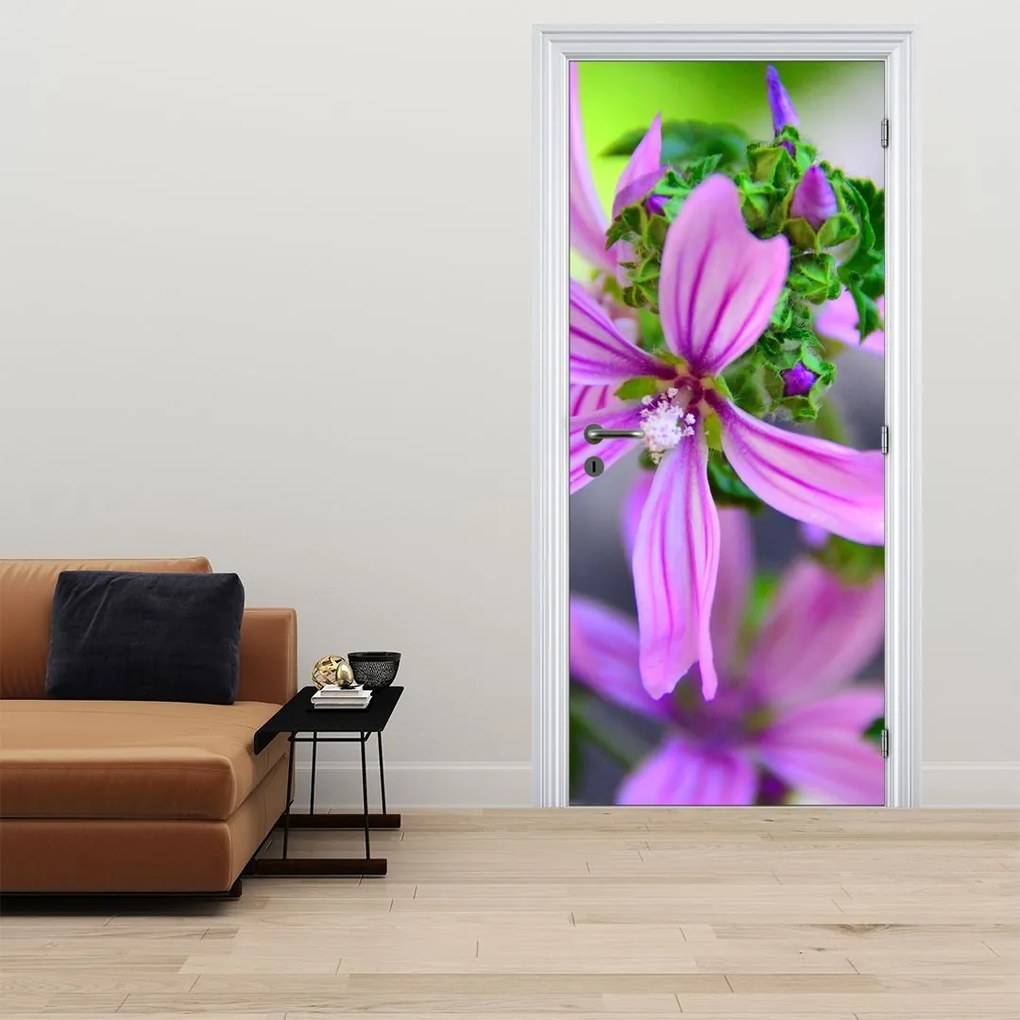 Fototapeta na drzwi - Szczegółowy obraz kwiatu (95x205cm)