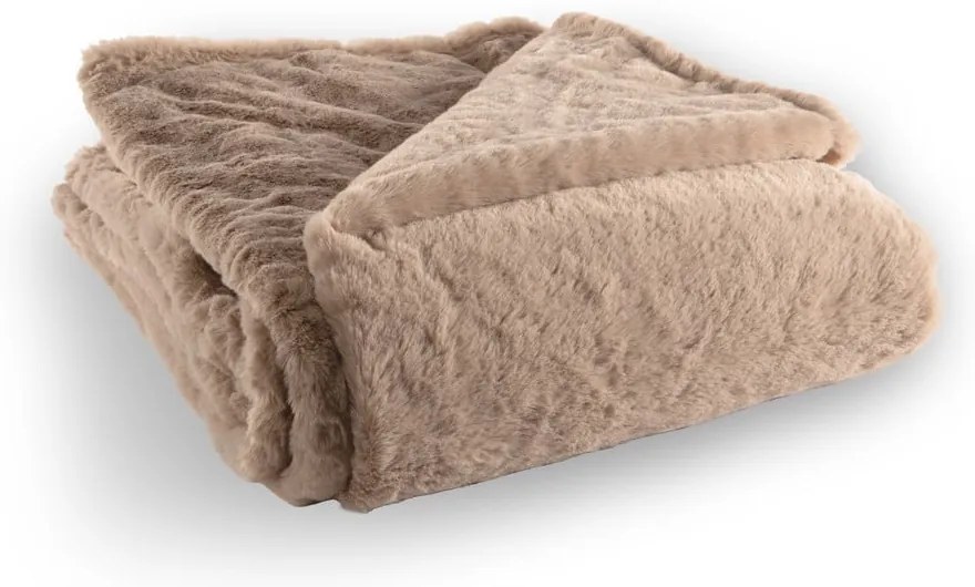 Brązowy koc ze sztucznego futra 150x200 cm Ruby – Tiseco Home Studio