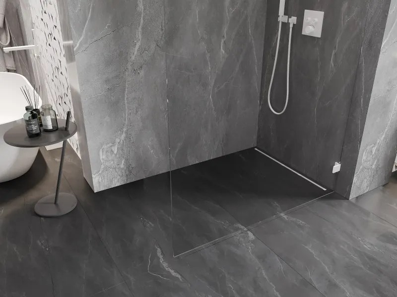 Mexen Lunar L ścianka prysznicowa Walk-in prawa 120 x 200 cm, transparent 8 mm, biała - 830L-120-000-20-00-P