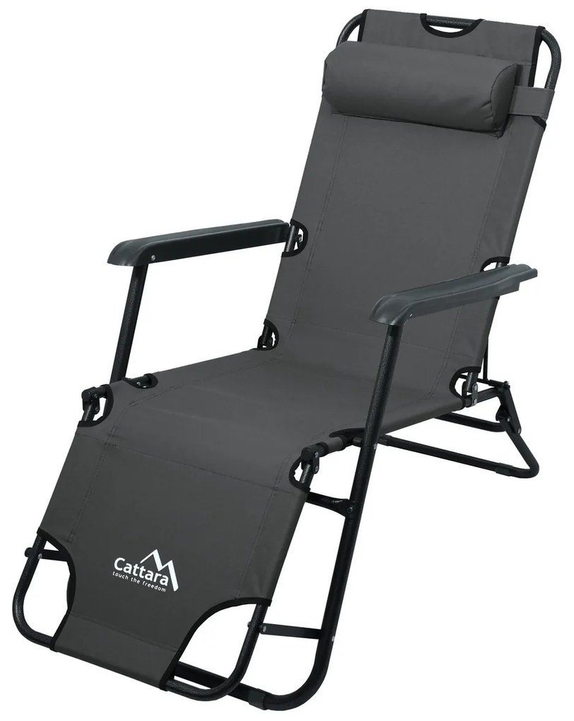 Cattara 13513 Składane leżak Comfort, antracyt,155 x 61 cm