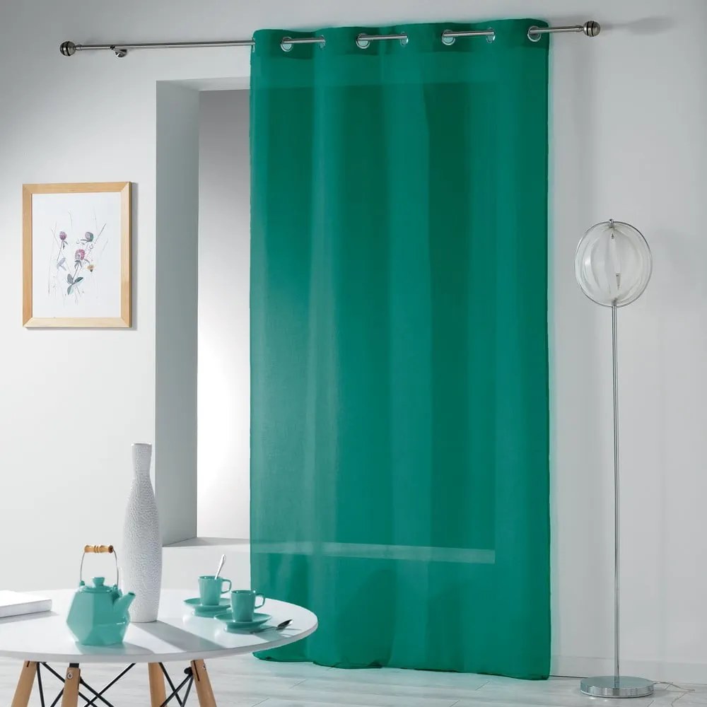 Zielona firanka 140x280 cm Telma – douceur d'intérieur