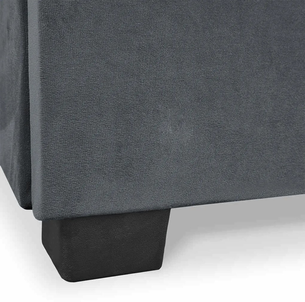 Sofa z Funkcją Spania PIANO Rozkładana Wersalka Dwuosobowa Szara Nowoczesna do Salonu