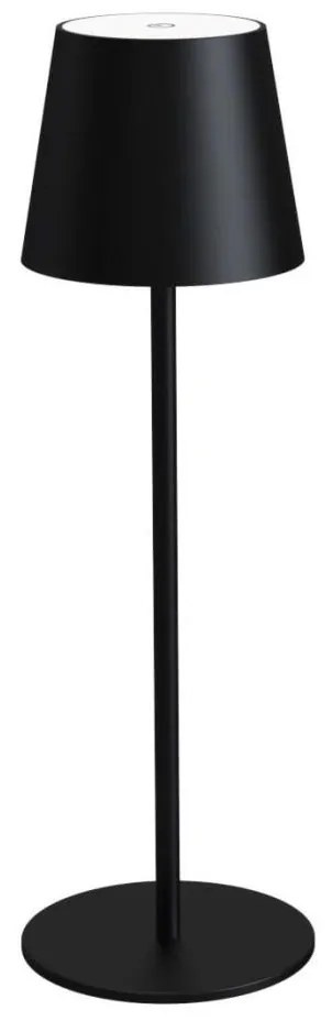 LED ściemniana ładowalna lampka biurkowa LED/4W/4000 mAh 3000/4000/5500K IP44 czarna