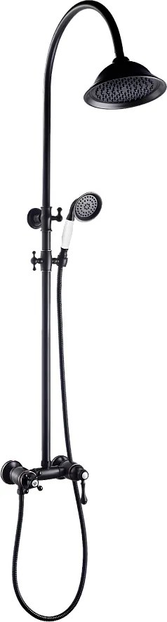 Leeds kolumna prysznicowa mechaniczna retro czarna - Essebagno