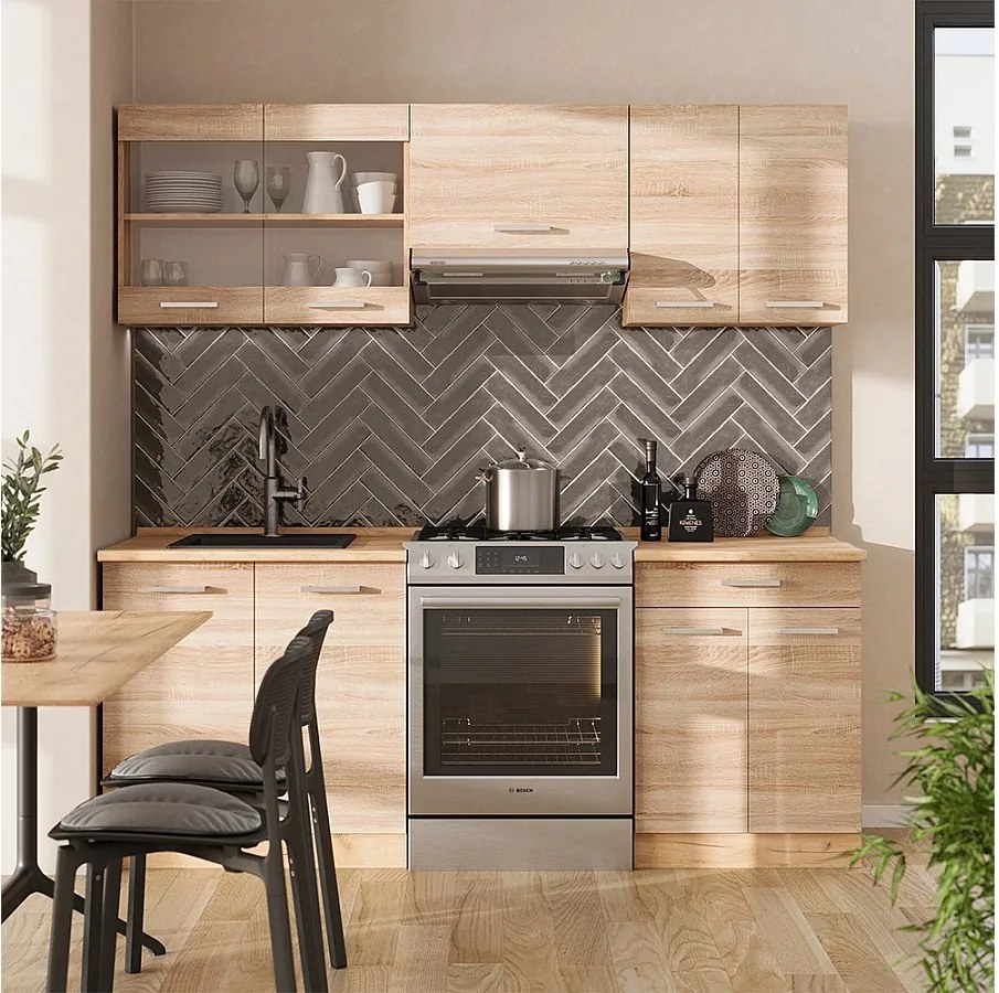 Aneks kuchenny dąb sonoma/goldkraft 200x46x81.6 r-line