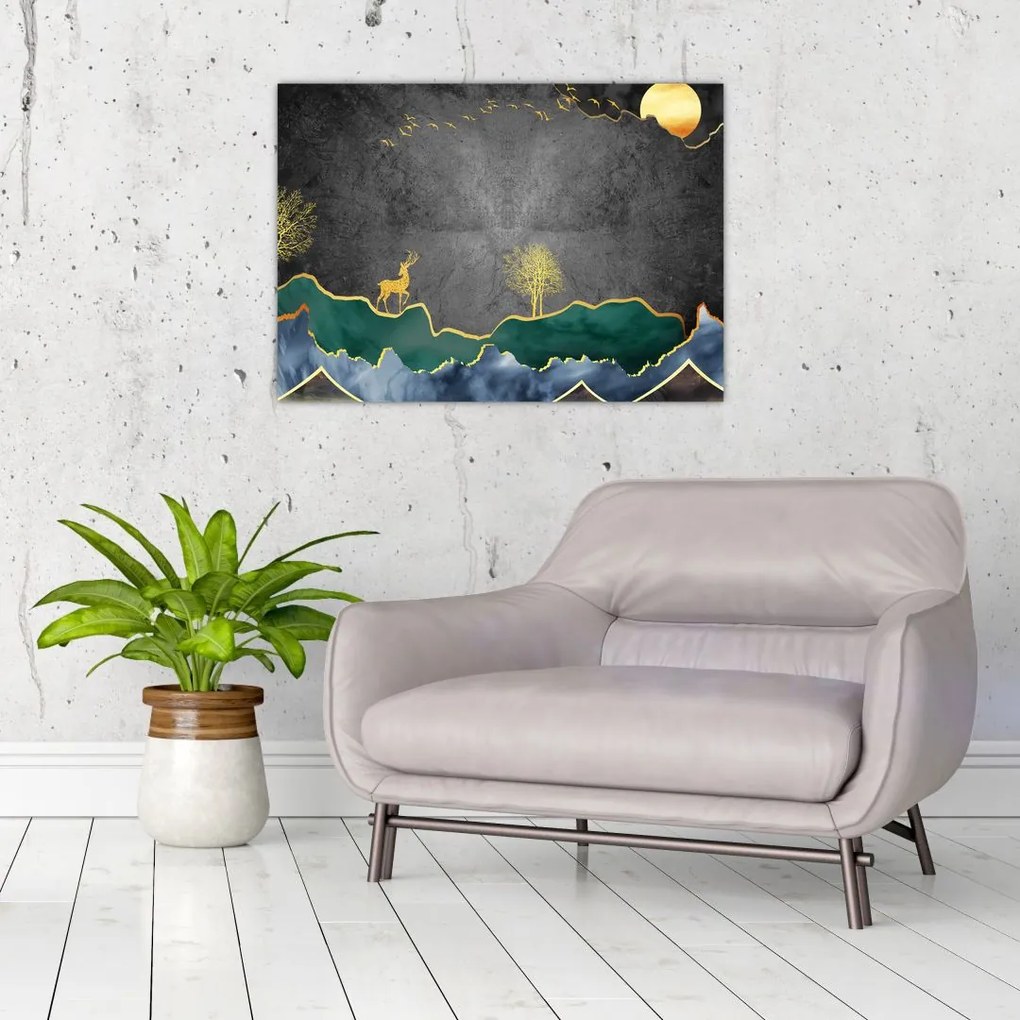 Obraz - Górska sceneria (70x50 cm)