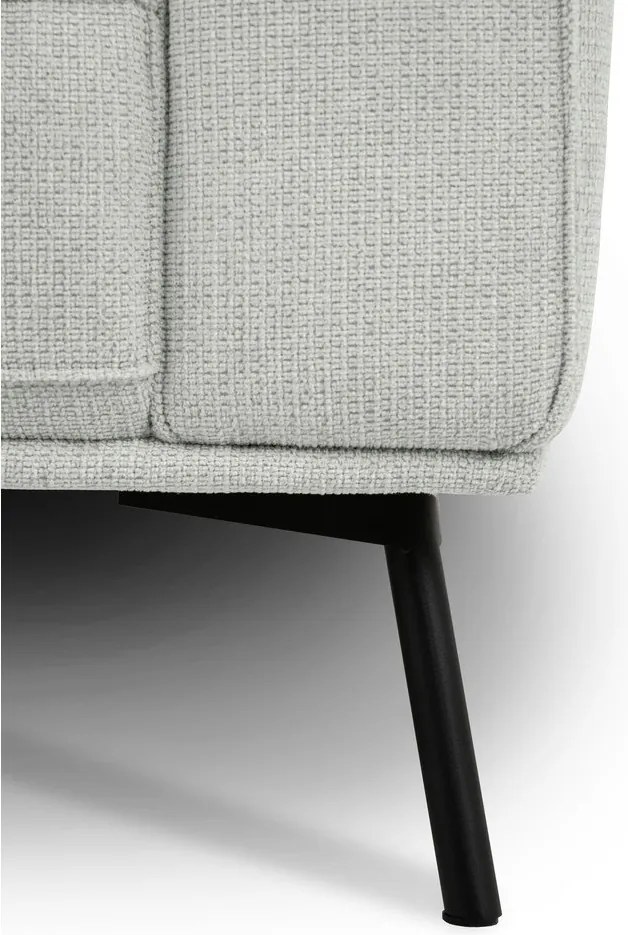 Jasnoszary narożnik z tkaniny szenilowej (prawostronny/w kształcie litery L) Amsterdam – Scandic