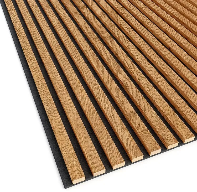 Akustyczne panele lamelowe 2 szt. dąb fornir M4-G23