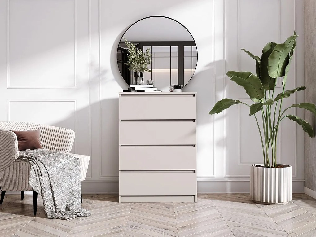 Komoda: 4 szuflady, kaszmir, 70 x 100 x 39 cm