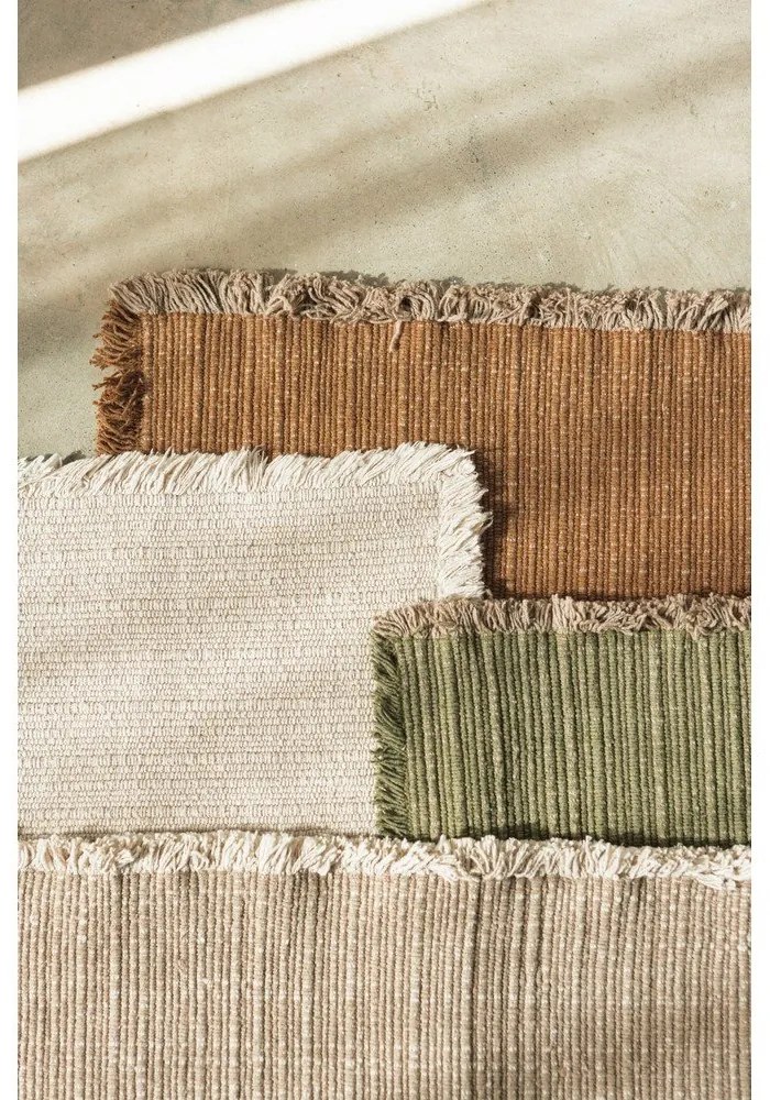 Bawełniany dywan tkany ręcznie w kolorze khaki 200x300 cm Handloom – Lorena Canals