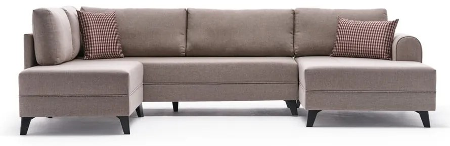 Beżowy narożnik (w kształcie litery U) Belen – Balcab Home