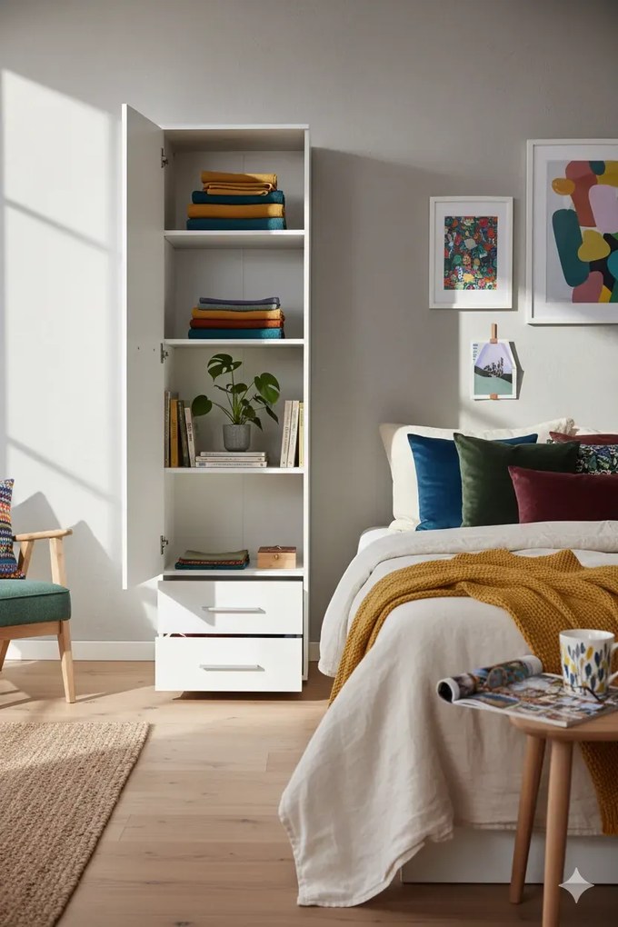 Biały regał do garderoby C5 W4-F58