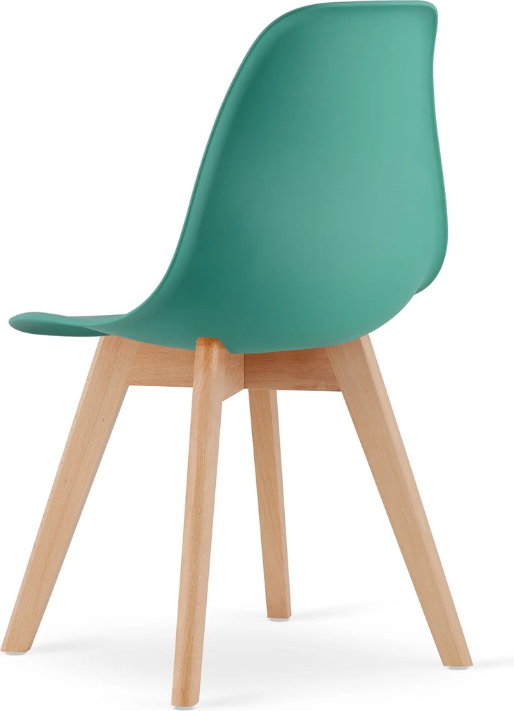 PROMOCJA Zielone krzesło KITO z bukowymi nogami II gatunek