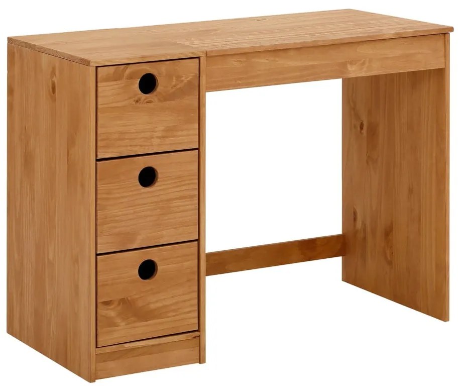 Biurko z litego drewna sosnowego 50x100 cm Alpi – Støraa