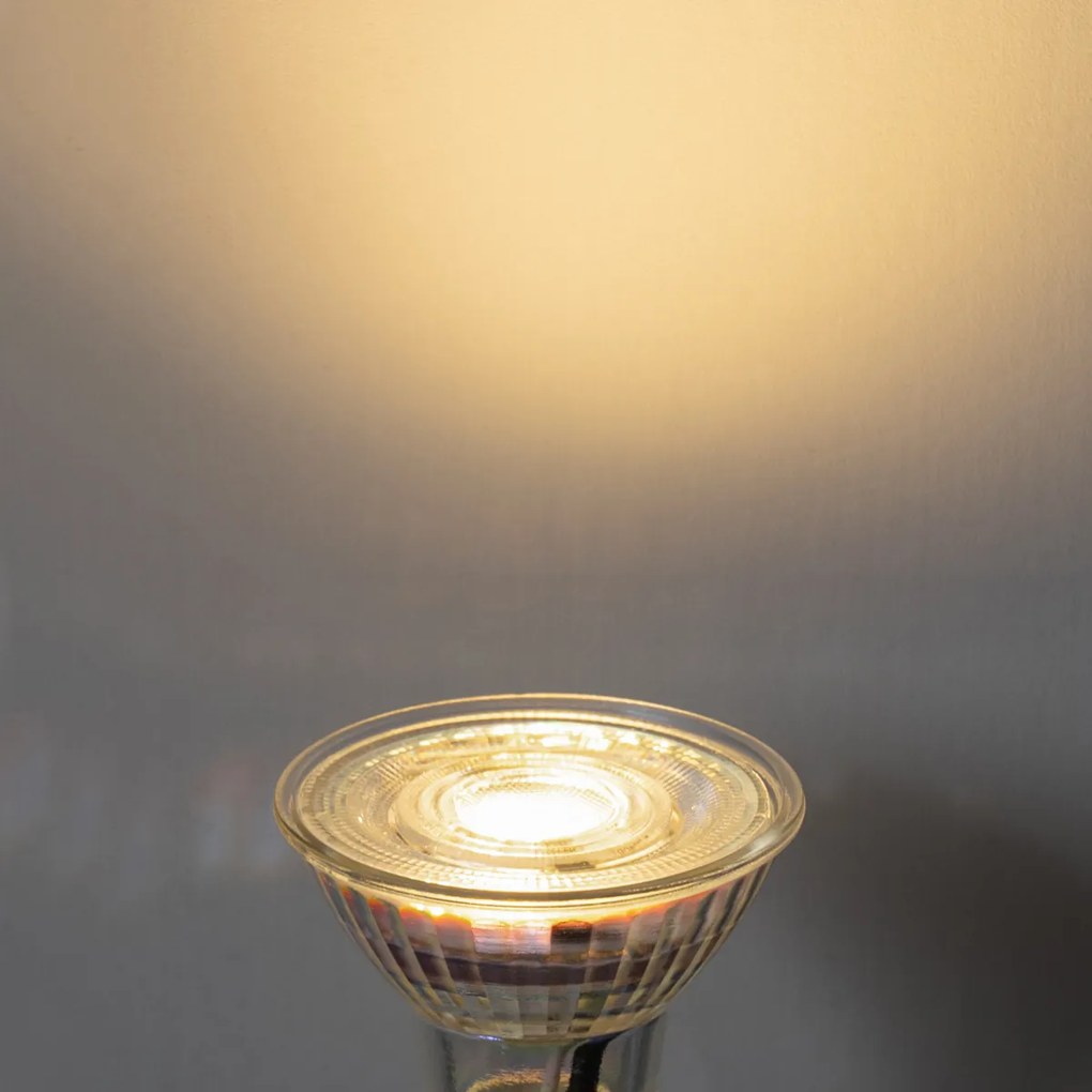 Zestaw 5 przezroczystych żarówek LED GU10 50mm, 4,5W 380 lm, 3-stopniowa ściemnialna temperatura barwowa (2000-2700K)