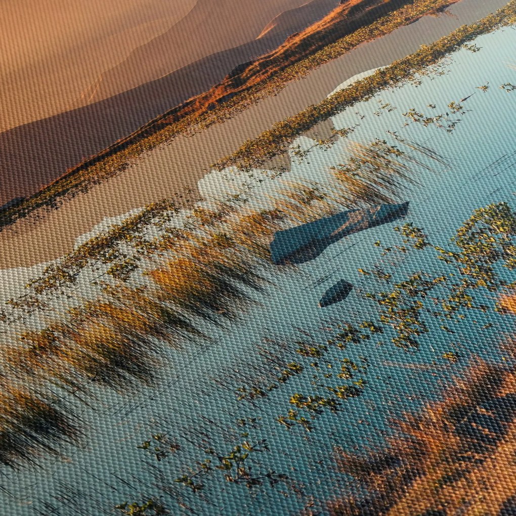 Obraz - Lac Guichard (z zegarem) (90x30 cm)