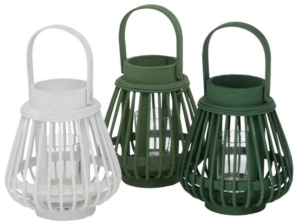 Bambusowy lampion Ilvie, 16 cm, tealight
