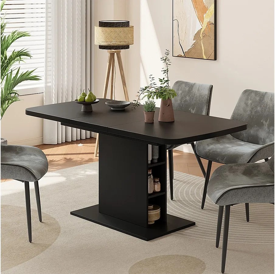 Stół jadalny czarny 120x80x77.3 fenaro