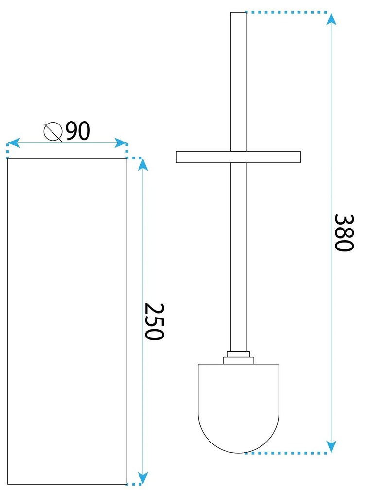 Szczotka WC B106 GOLD