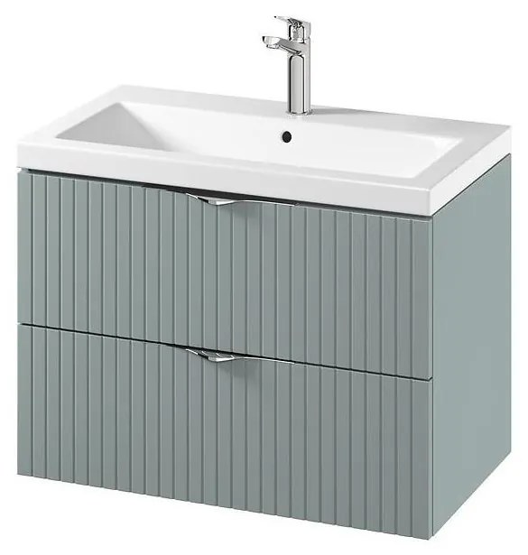 Cersanit S801-540 -Wisząca szafka łazienkowa z umywalką TIRSO 80x45 cm miętowa